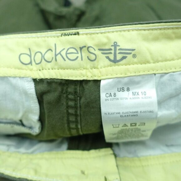 Dockers Capri Pants  Cropped Women's 8 Dark Green Cotton Short‎ - Picture 5 of 5